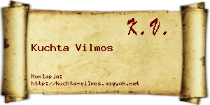 Kuchta Vilmos névjegykártya
