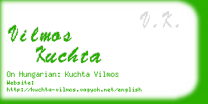 vilmos kuchta business card